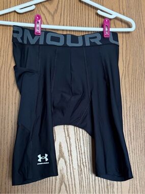 Under Armour M HeatGear 6" Compression Shorts Mens MEDIUM Black 1361596 NEW
